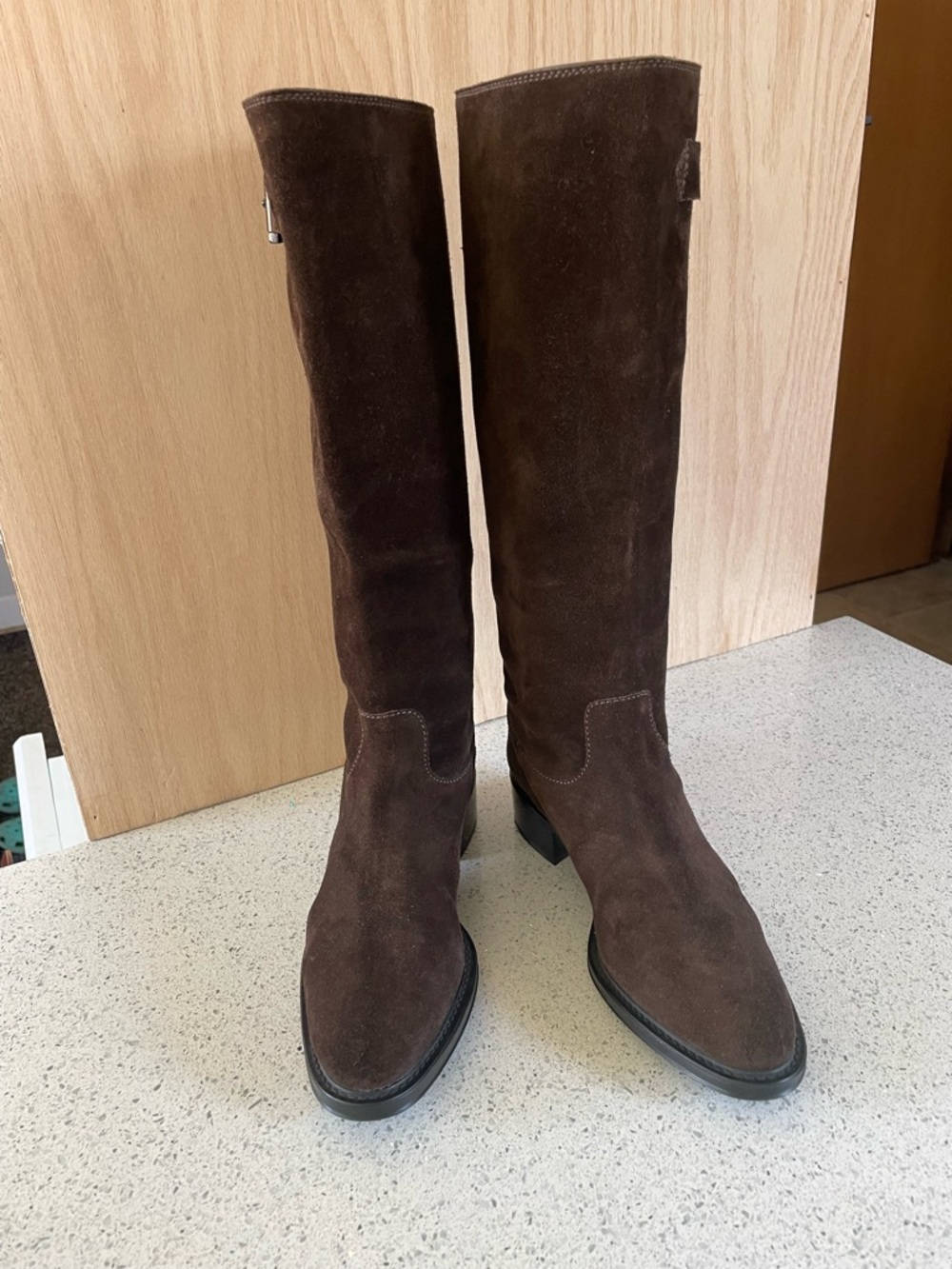TOD’S brown Suede SLEEK Riding Boots 37.5 EU or 6.5/7 US EUC!